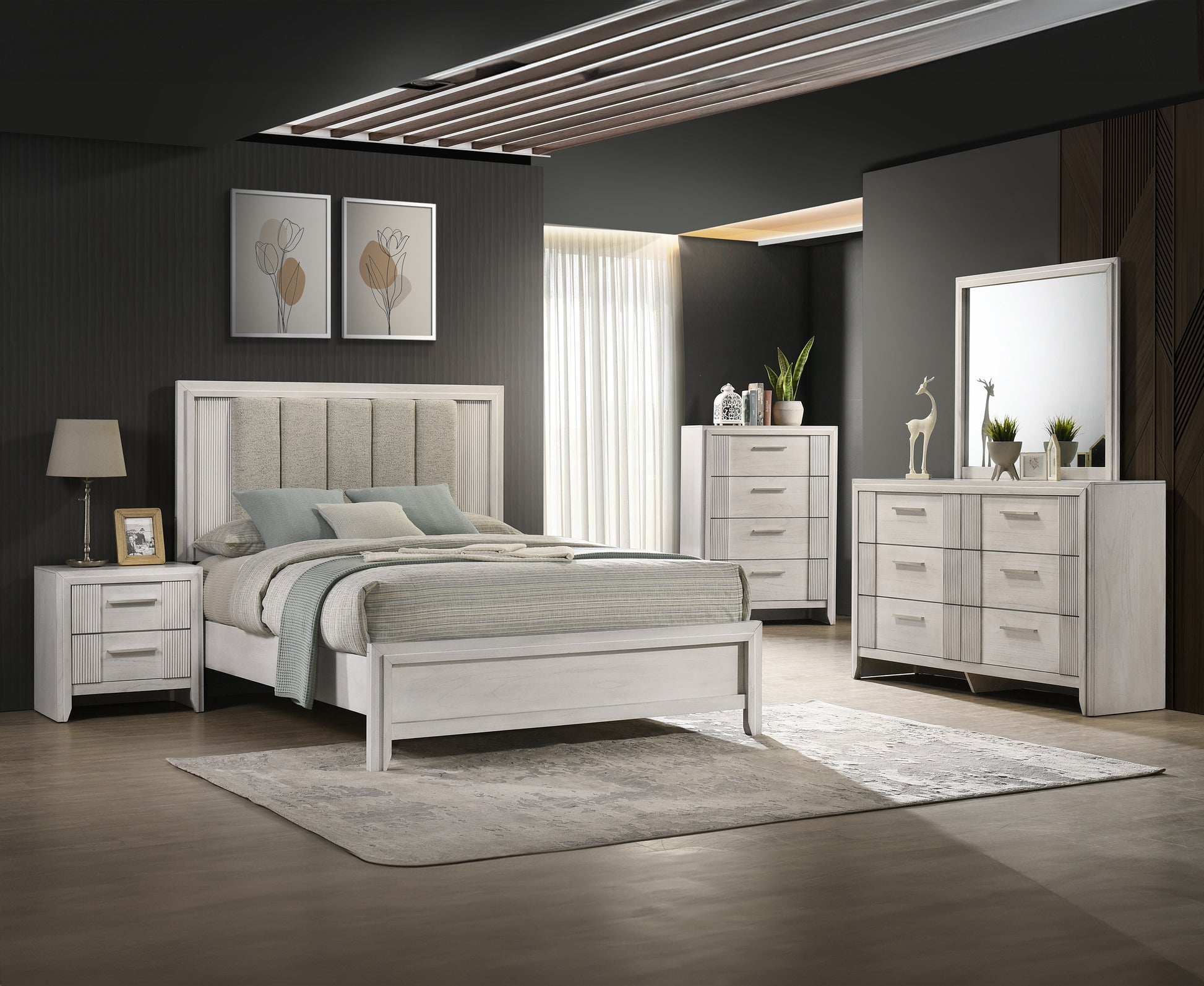 Carlton White Mist Bedroom Collection