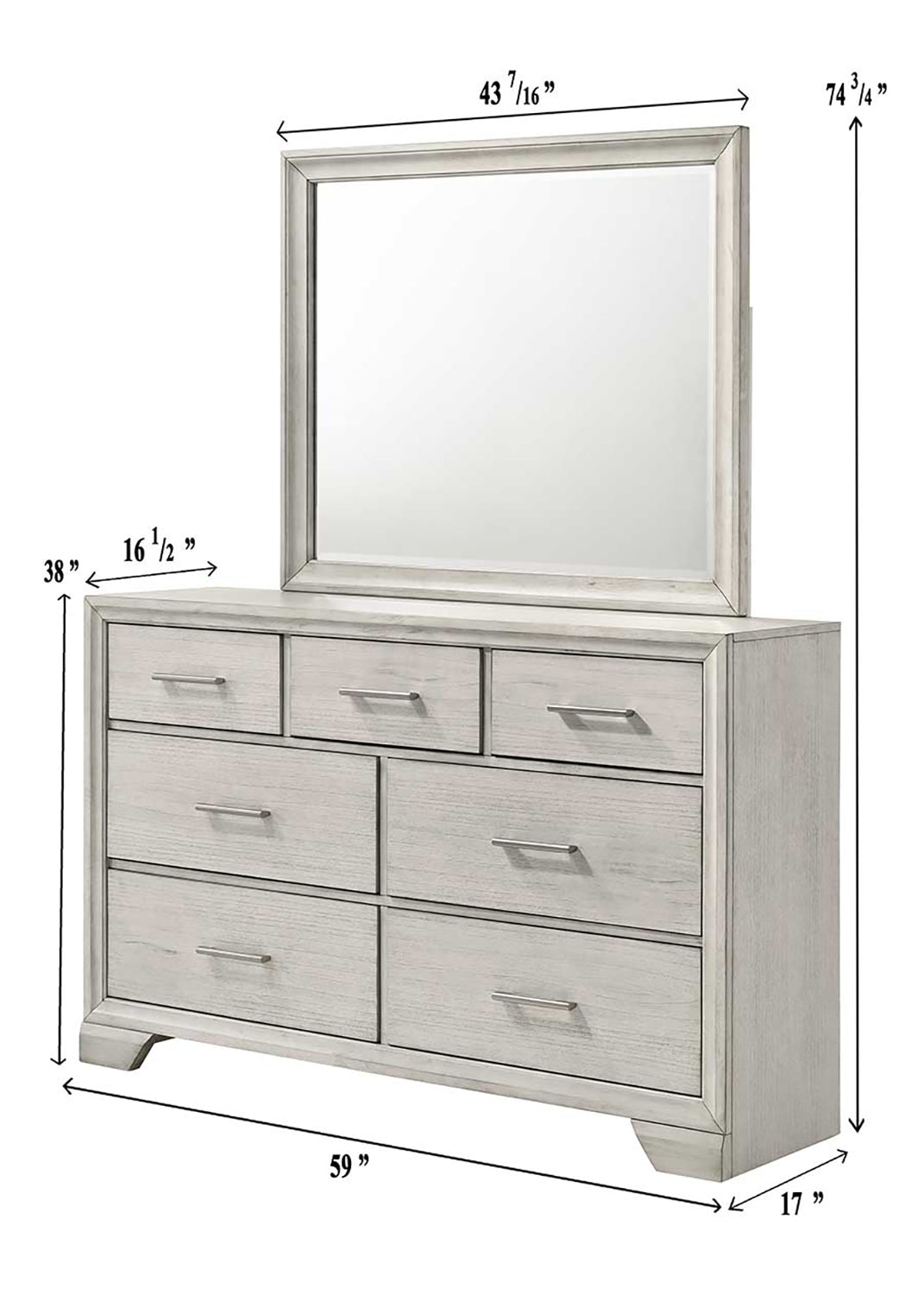 Jaymes White Mist Bedroom Collection
