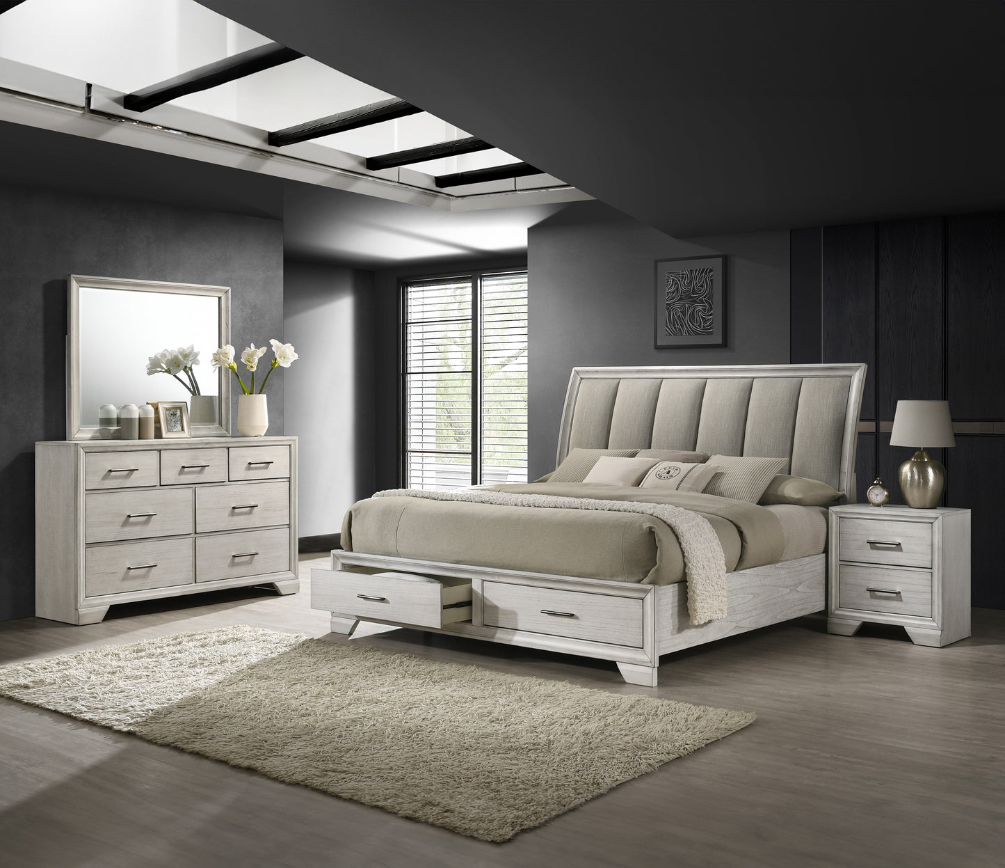 Jaymes White Mist Bedroom Collection