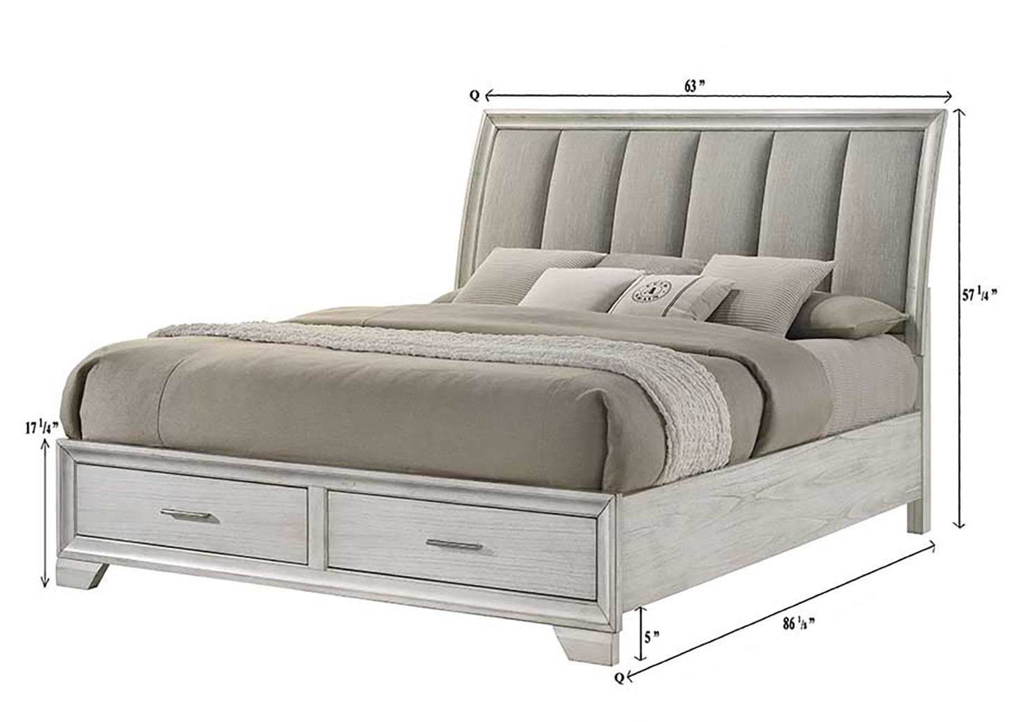 Jaymes White Mist Bedroom Collection