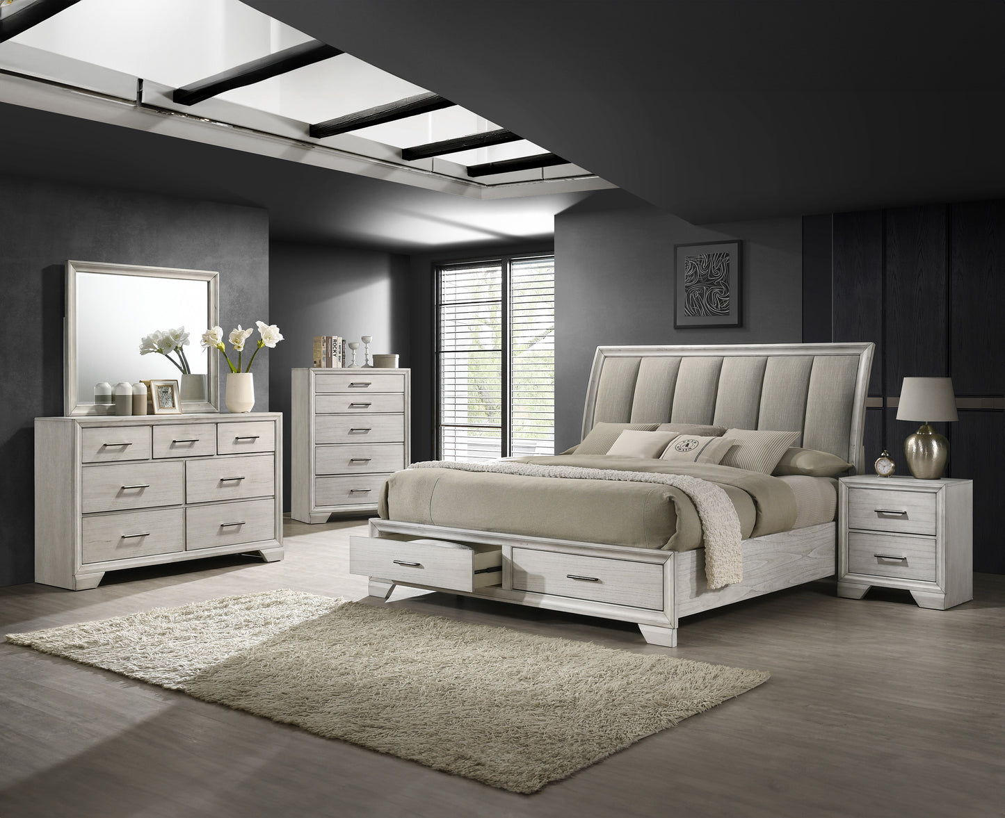 Jaymes White Mist Bedroom Collection