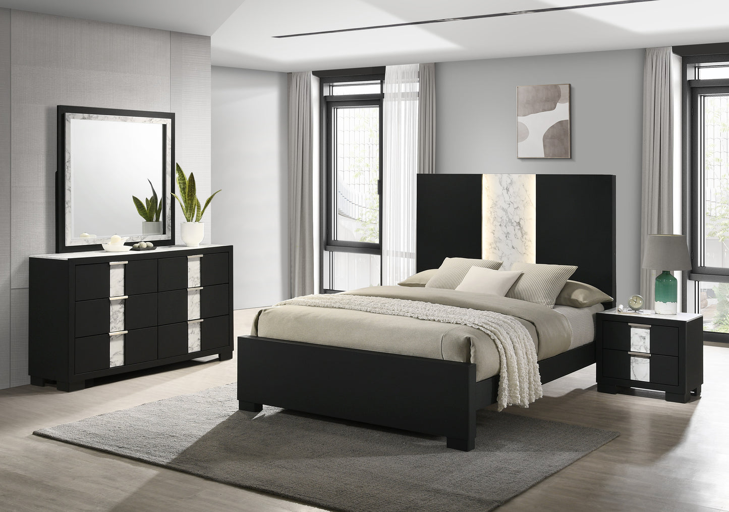 Rangley Black Bedroom Collection