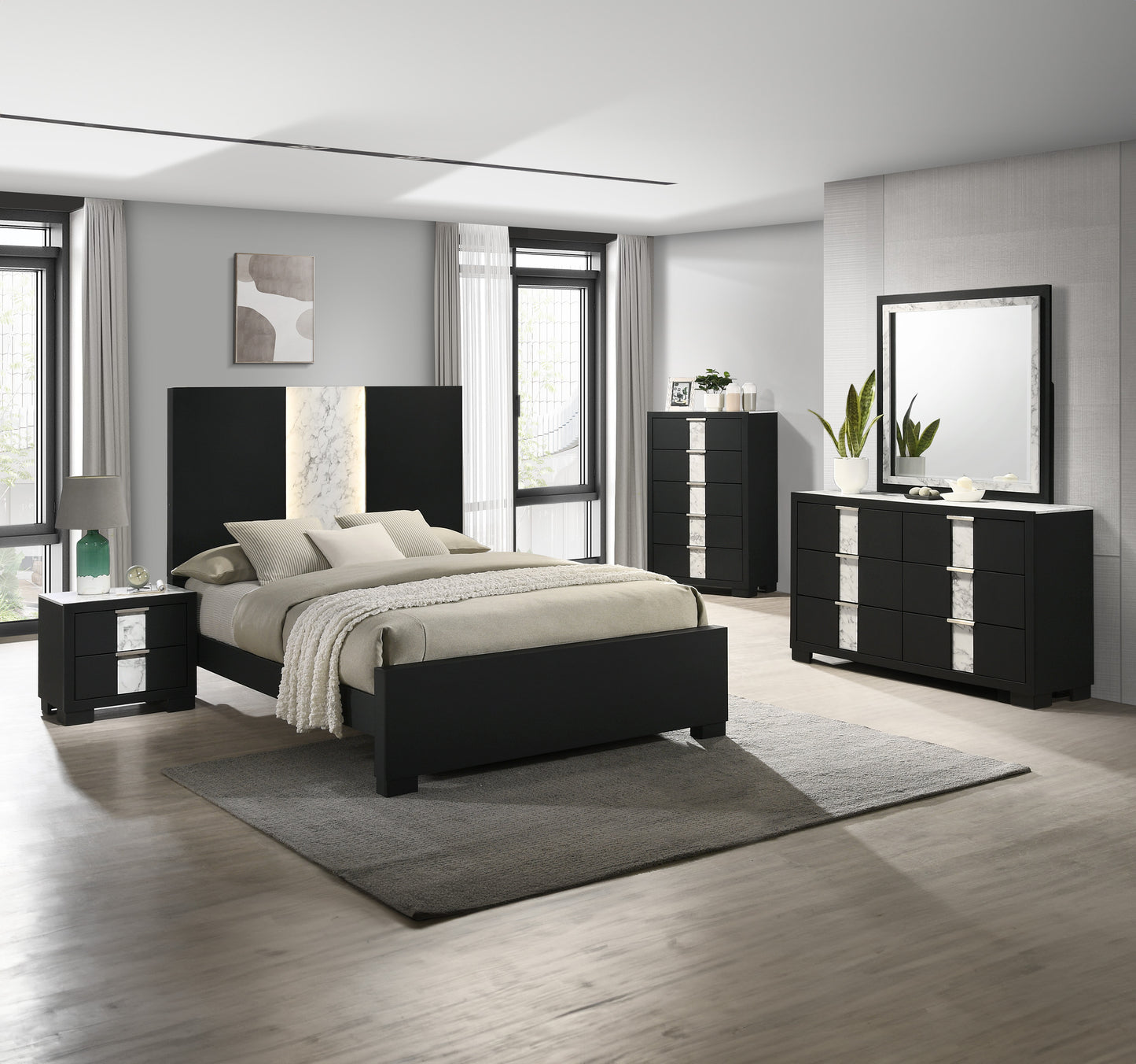 Rangley Black Bedroom Collection