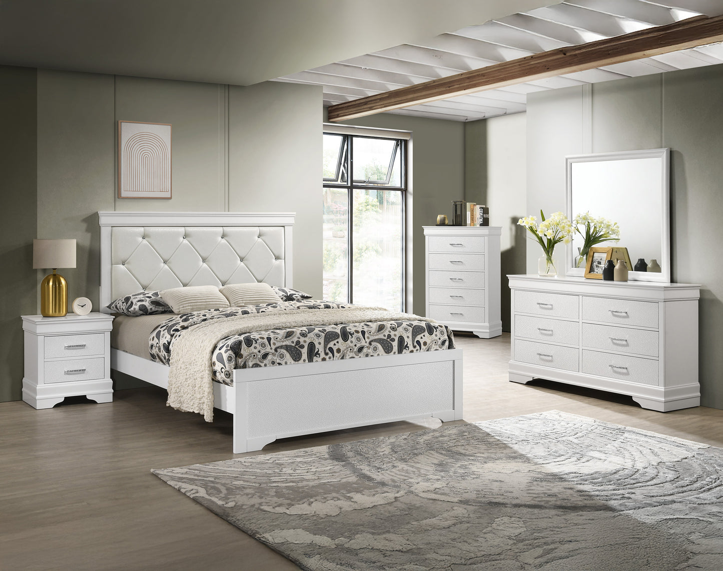 Amalia White Bedroom Collection