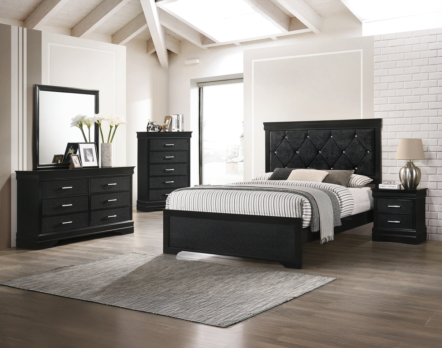 Amalia Black Bedroom Collection