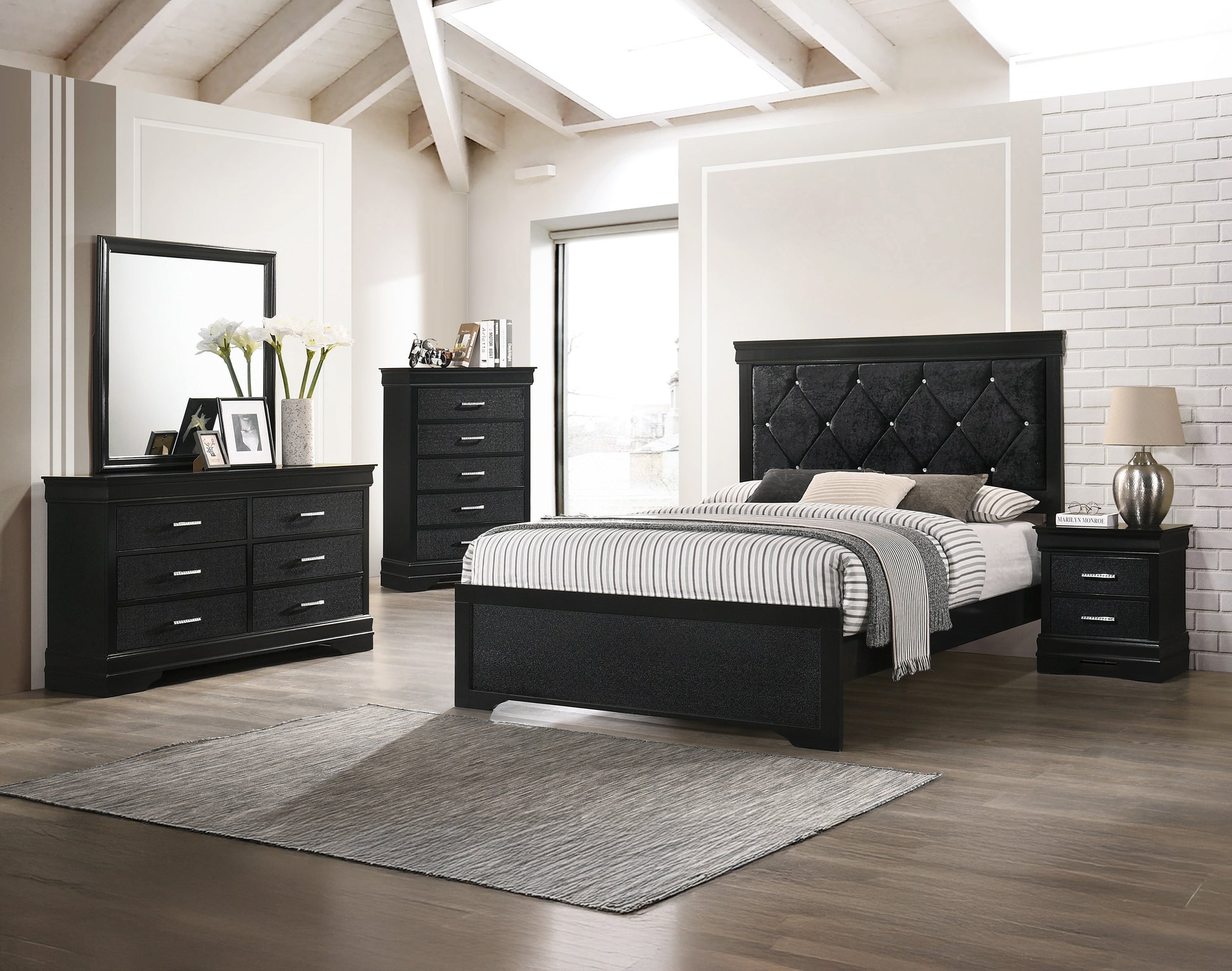 Amalia Black Bedroom Collection
