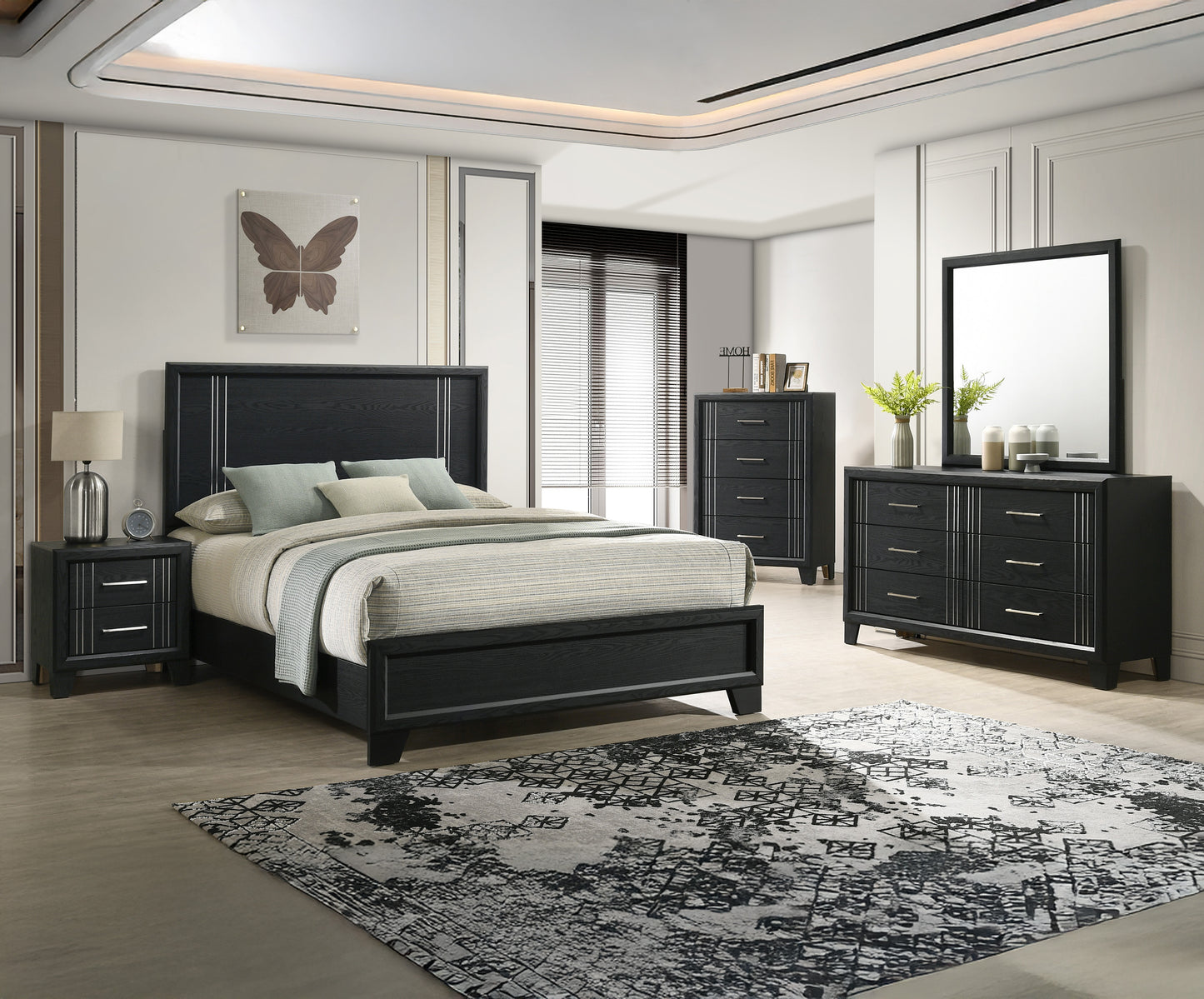 Charlie Charcoal Bedroom Collection