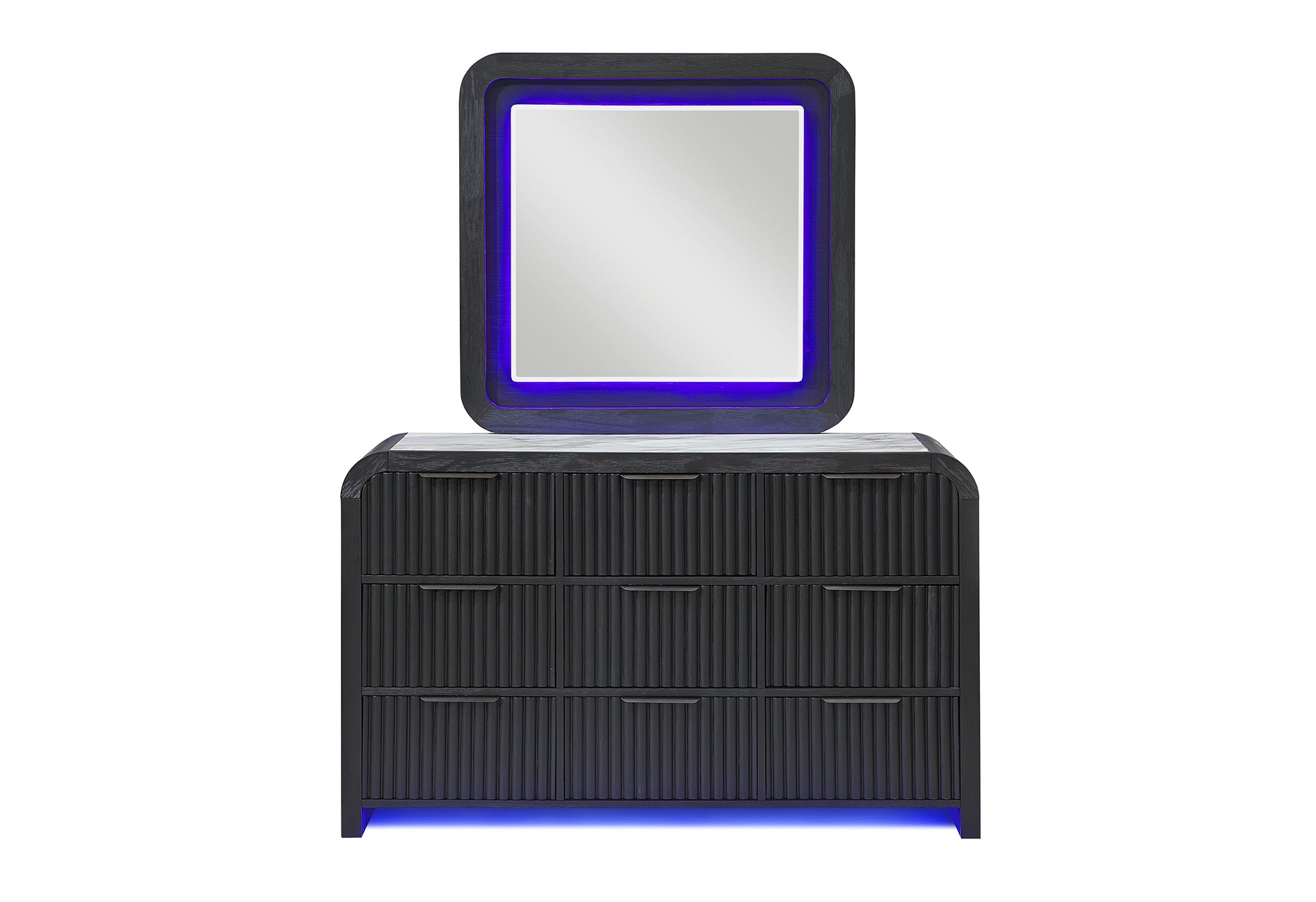 Beckett White & Black LED Bedroom Collection