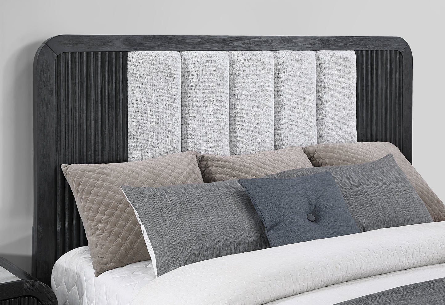 Beckett White & Black LED Bedroom Collection