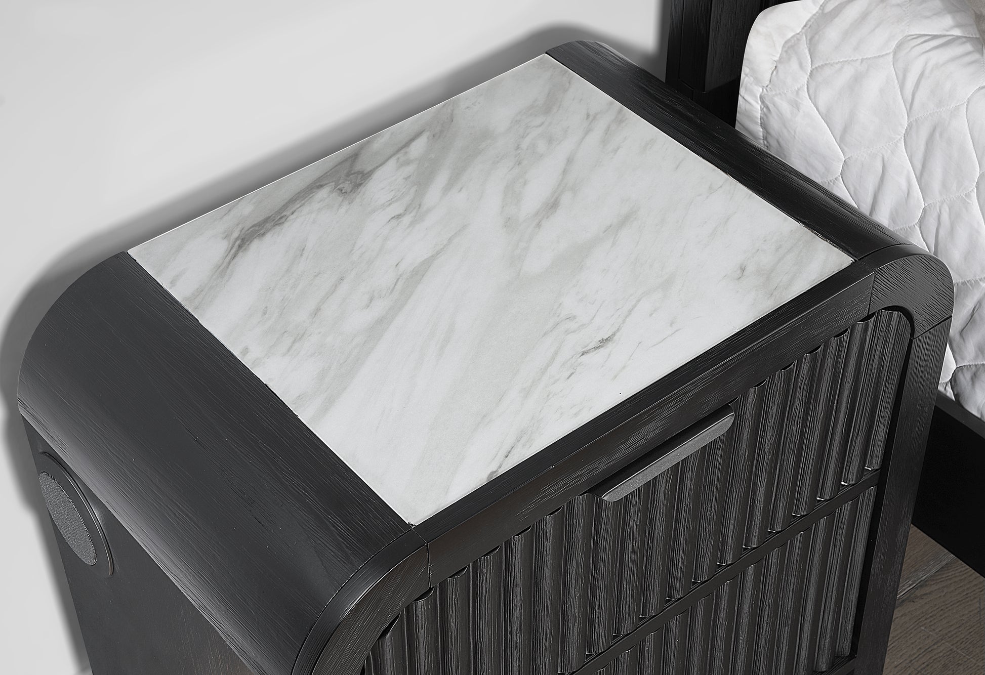 Beckett White & Black LED Bedroom Collection