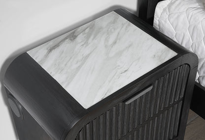 Beckett White & Black LED Bedroom Collection