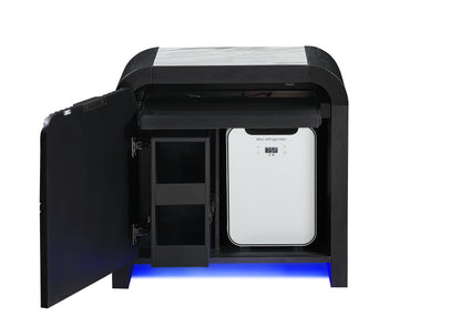 Beckett White & Black LED Bedroom Collection