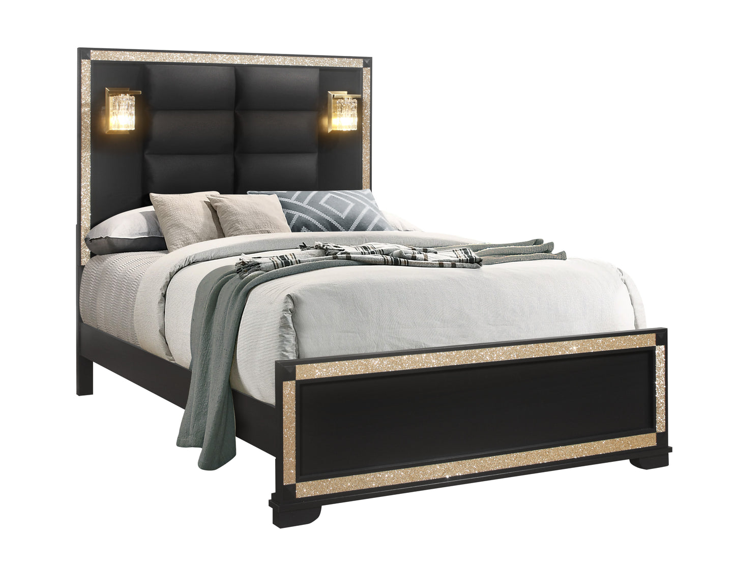 Blake Black & Gold Bedroom Collection