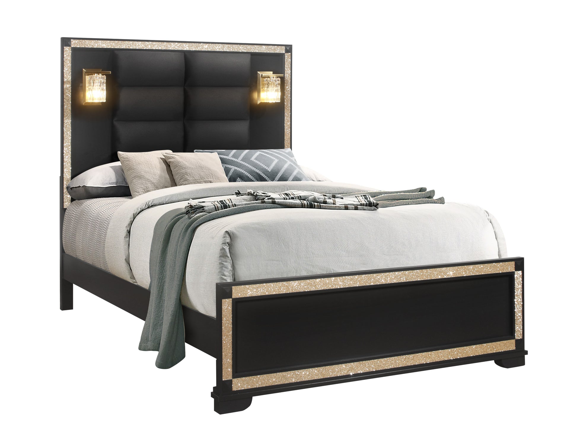 Blake Black & Gold Bedroom Collection