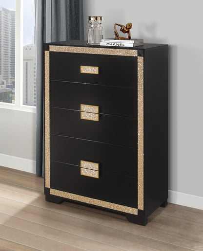 Blake Black & Gold Bedroom Collection