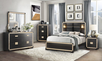 Blake Black & Gold Bedroom Collection