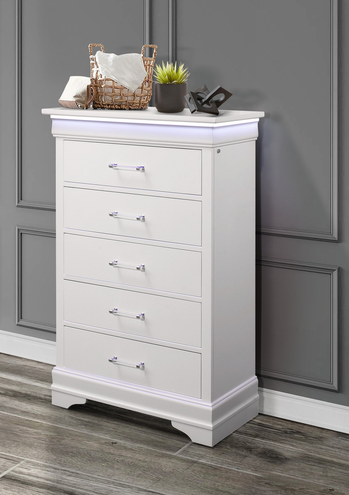 Charlie White LED Bedroom Collection