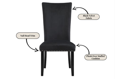 Black Velvet Dining Chair