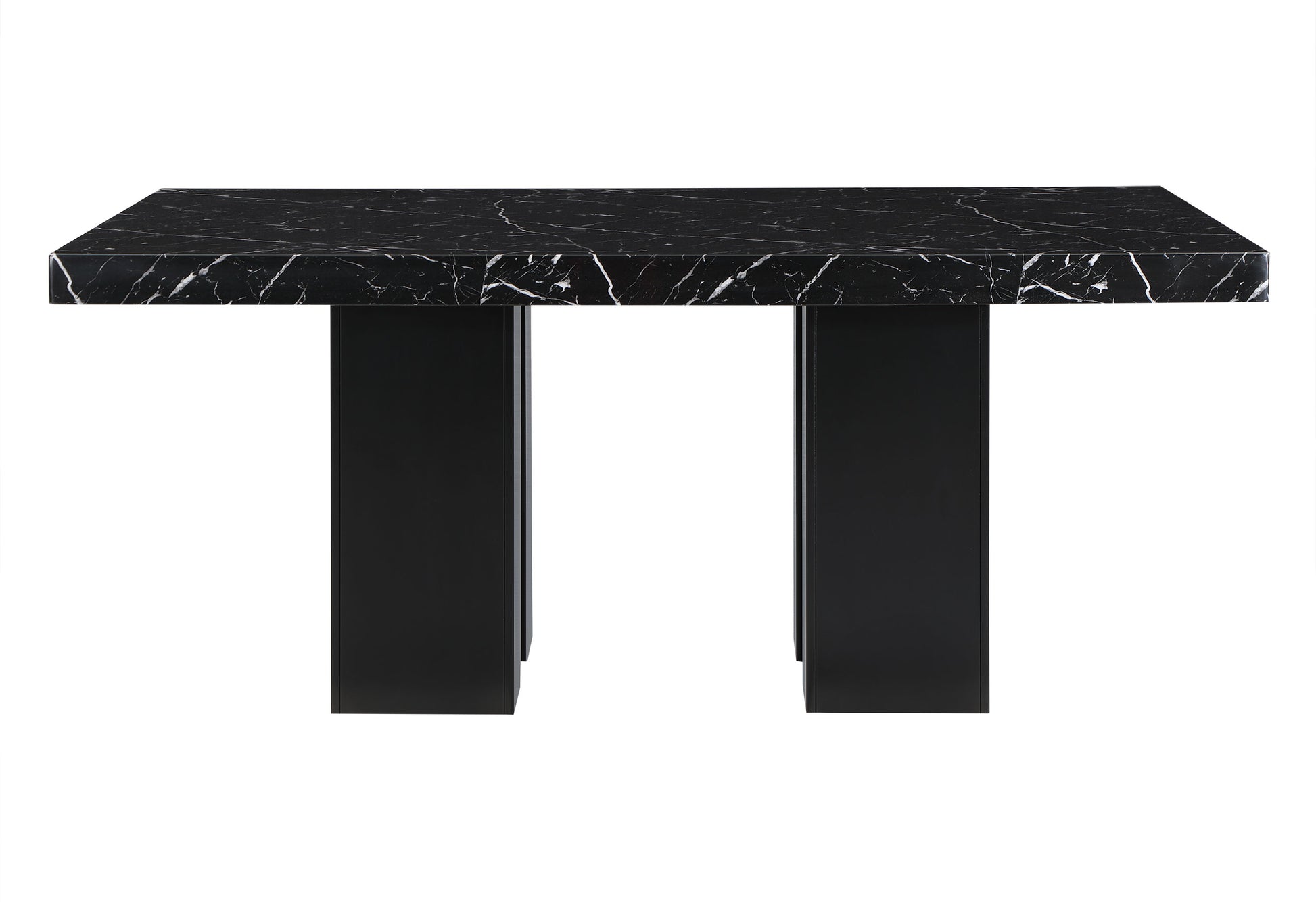 BLACK MARBLE DINING TABLE