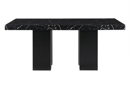 BLACK MARBLE DINING TABLE
