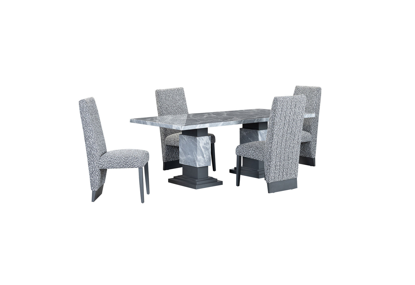 Grey Marble Dining Set
