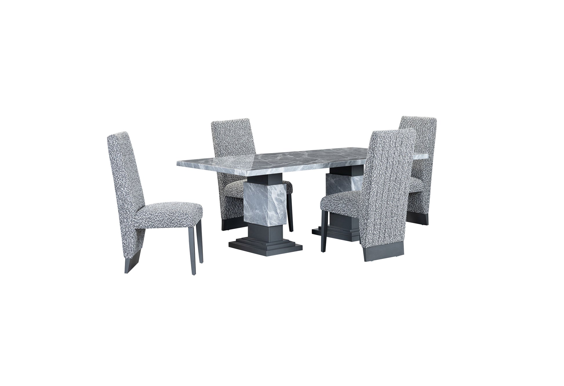 Grey Marble Dining Set