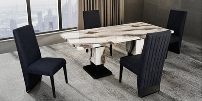 Panda Marble Dining Set with Buffet