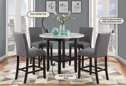 Grey Marble Bar Set
