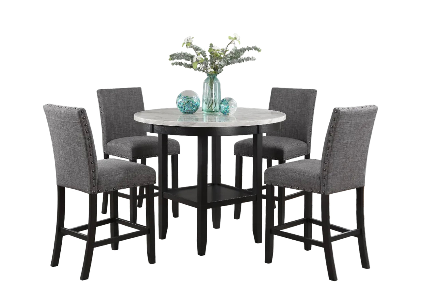 Grey Marble Bar Set