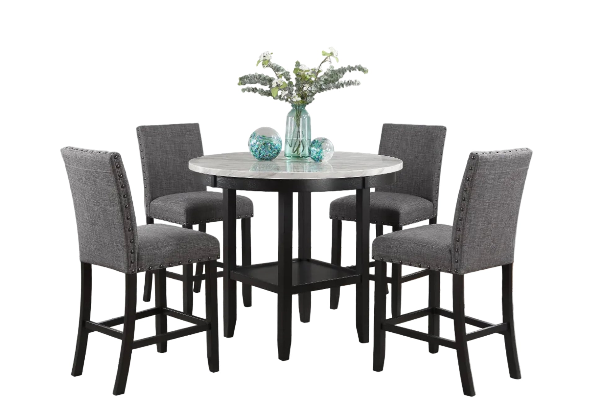 Grey Marble Bar Set