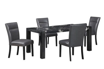Black Marble Dining Set