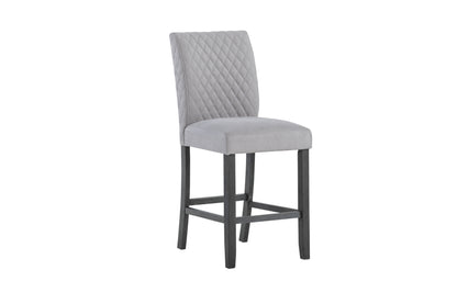 Grey Fabric Bar Stool