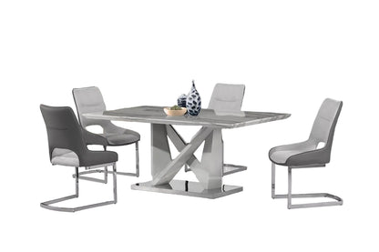 Grey Marble Dining Set