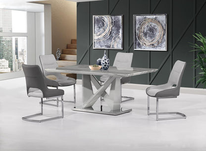 Grey Marble Dining Set