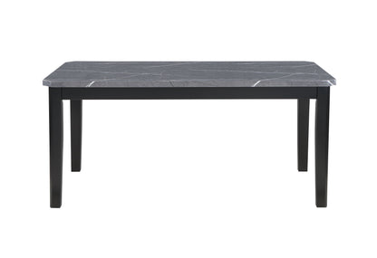 Grey Marble Dining Set with Bench