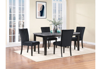 Grey Marble Dining Set with Bench