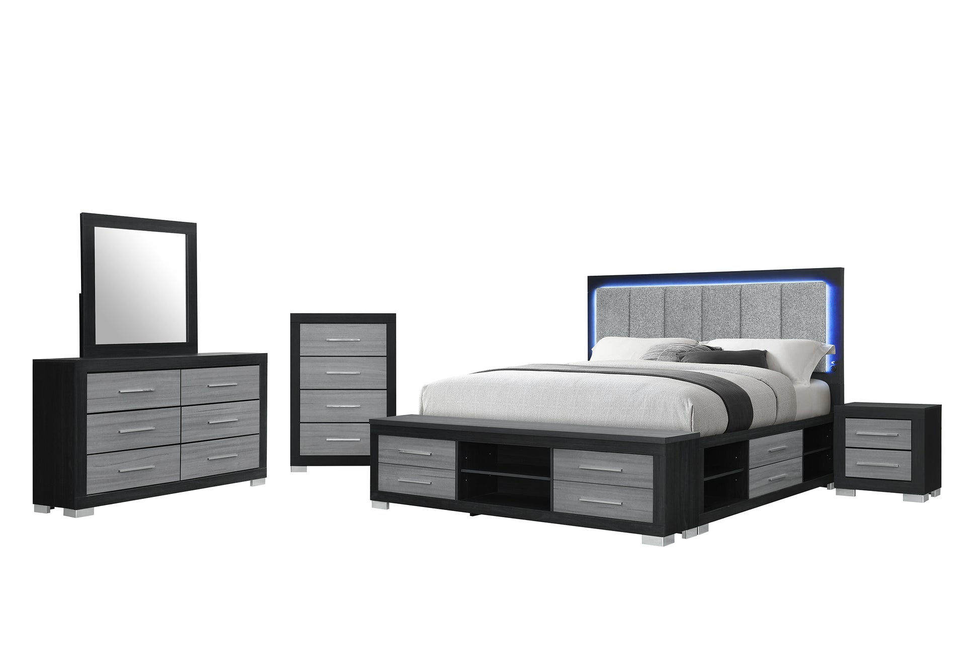 Emma Black & Grey Bedroom Collection