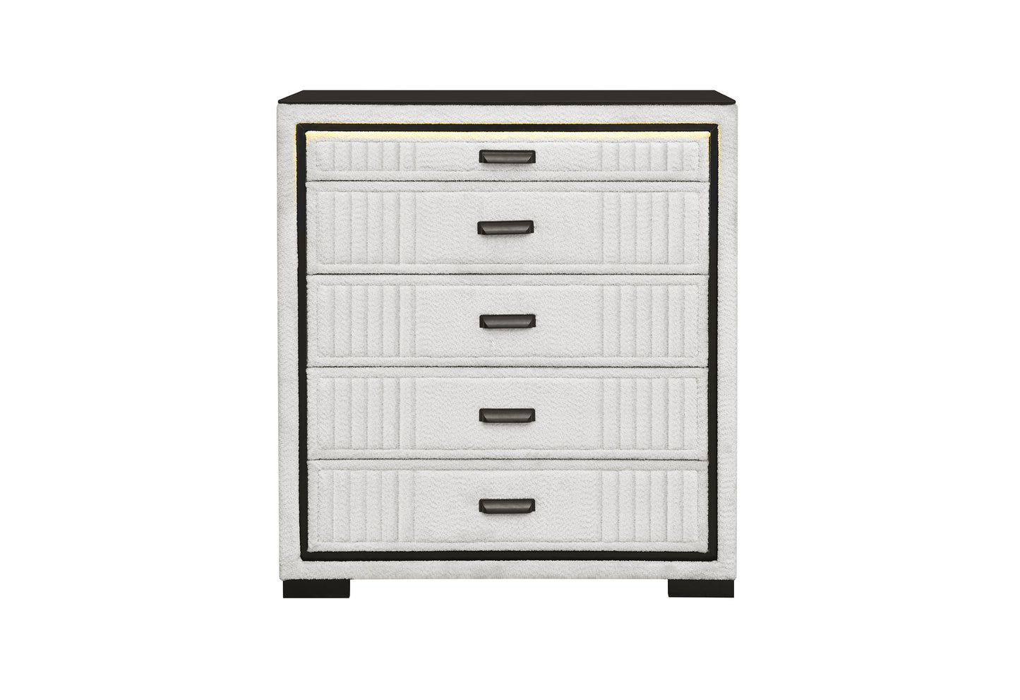 Isabella White & Black LED Bedroom Collection