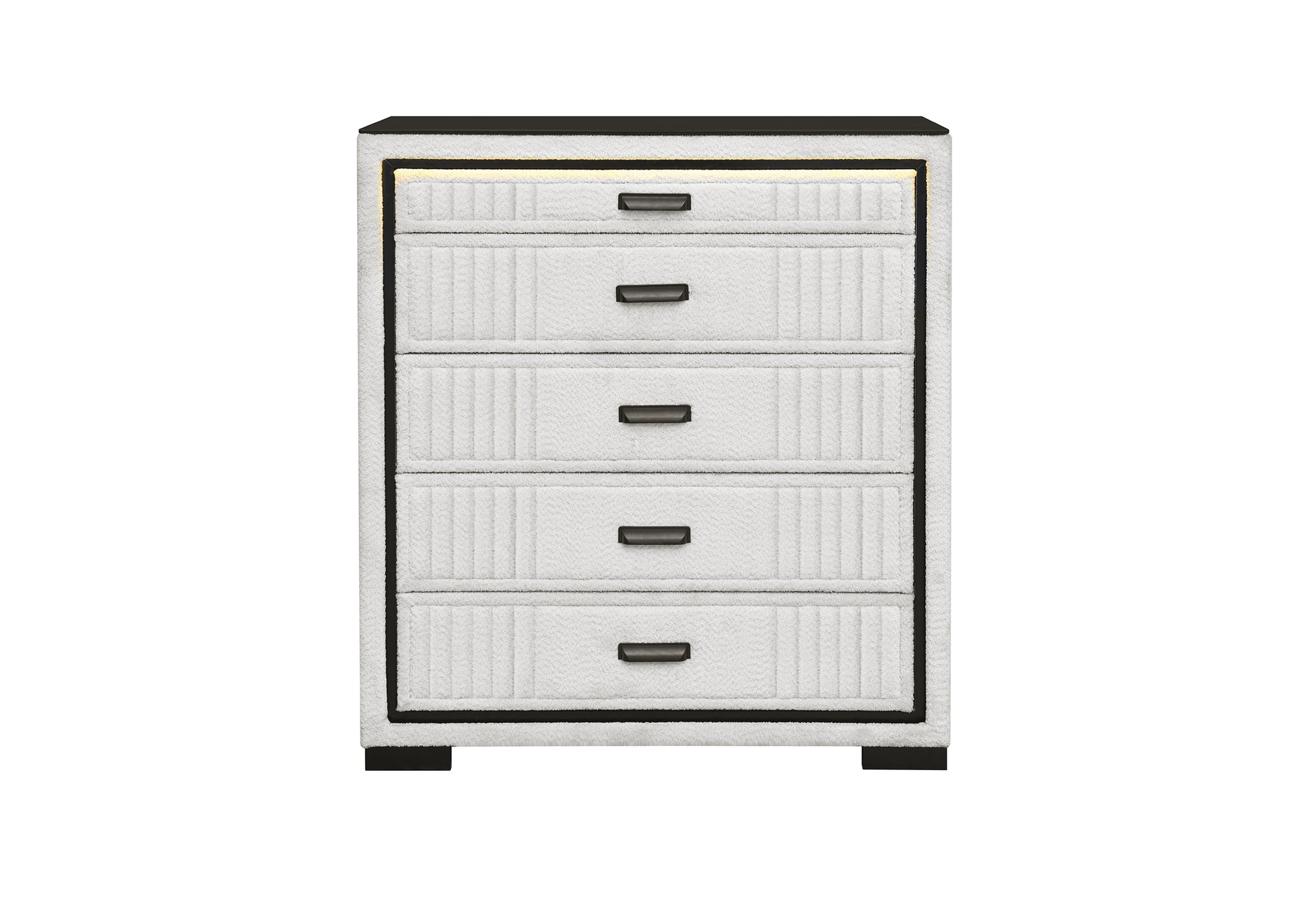 Isabella White & Black LED Bedroom Collection
