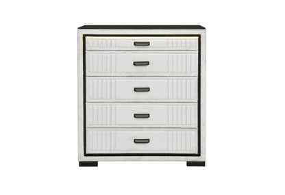 Isabella White & Black LED Bedroom Collection