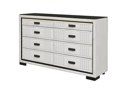 Isabella White & Black LED Bedroom Collection