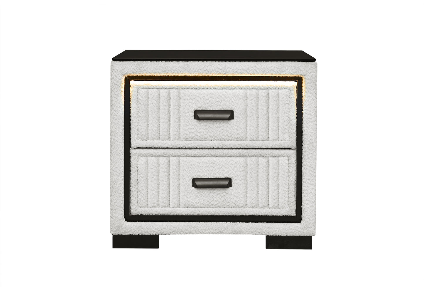 Isabella White & Black LED Bedroom Collection