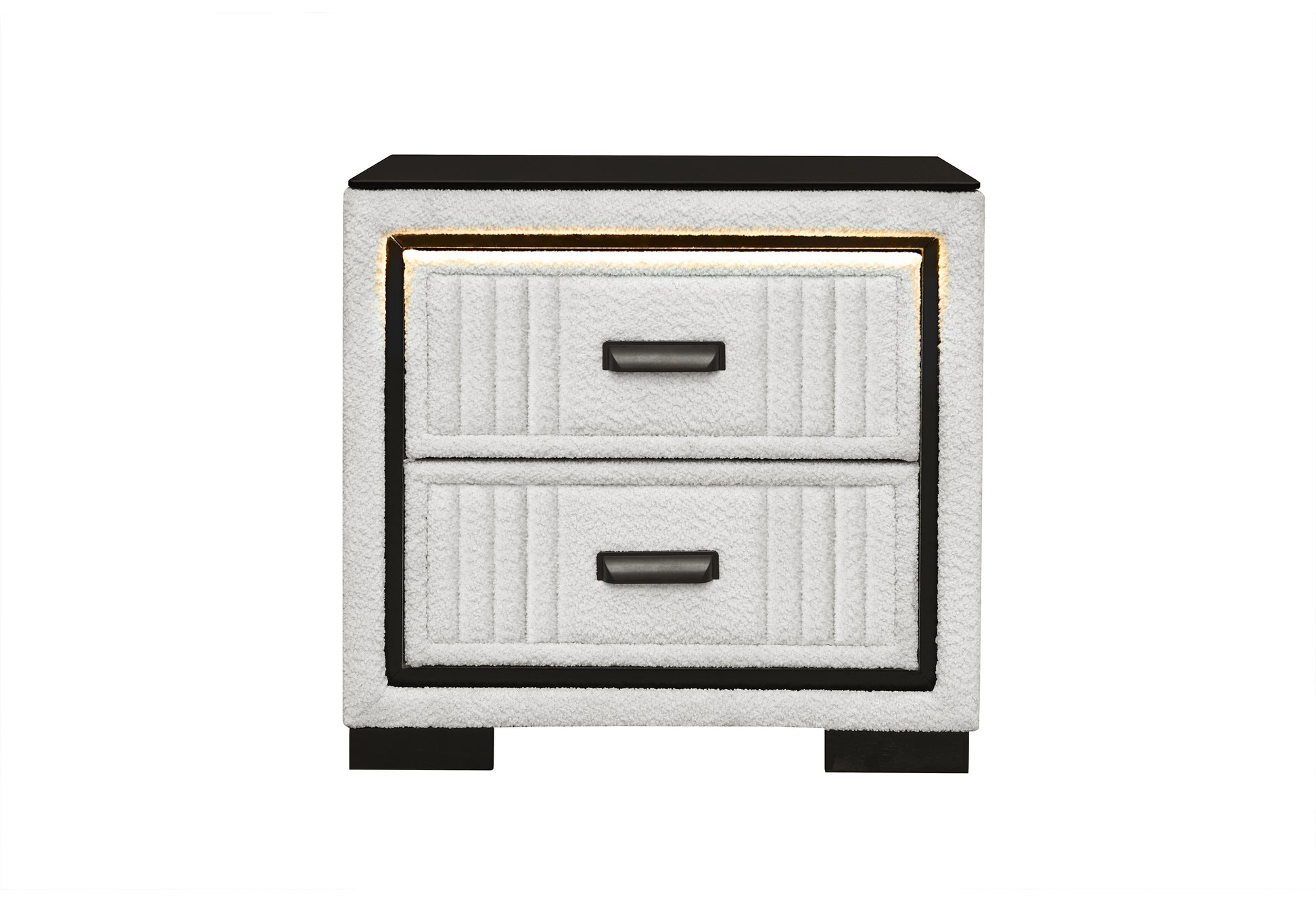 Isabella White & Black LED Bedroom Collection
