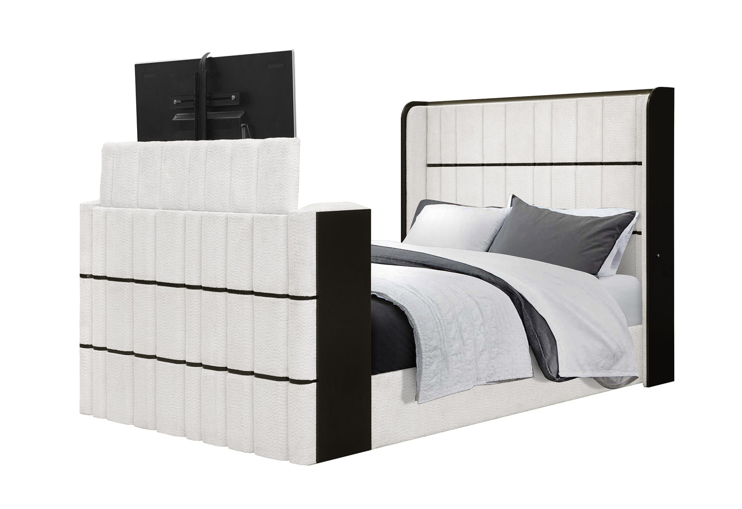 Isabella White & Black LED Bedroom Collection