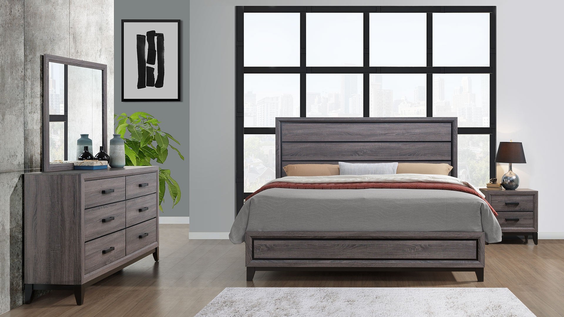 Kate Grey Bedroom Collection