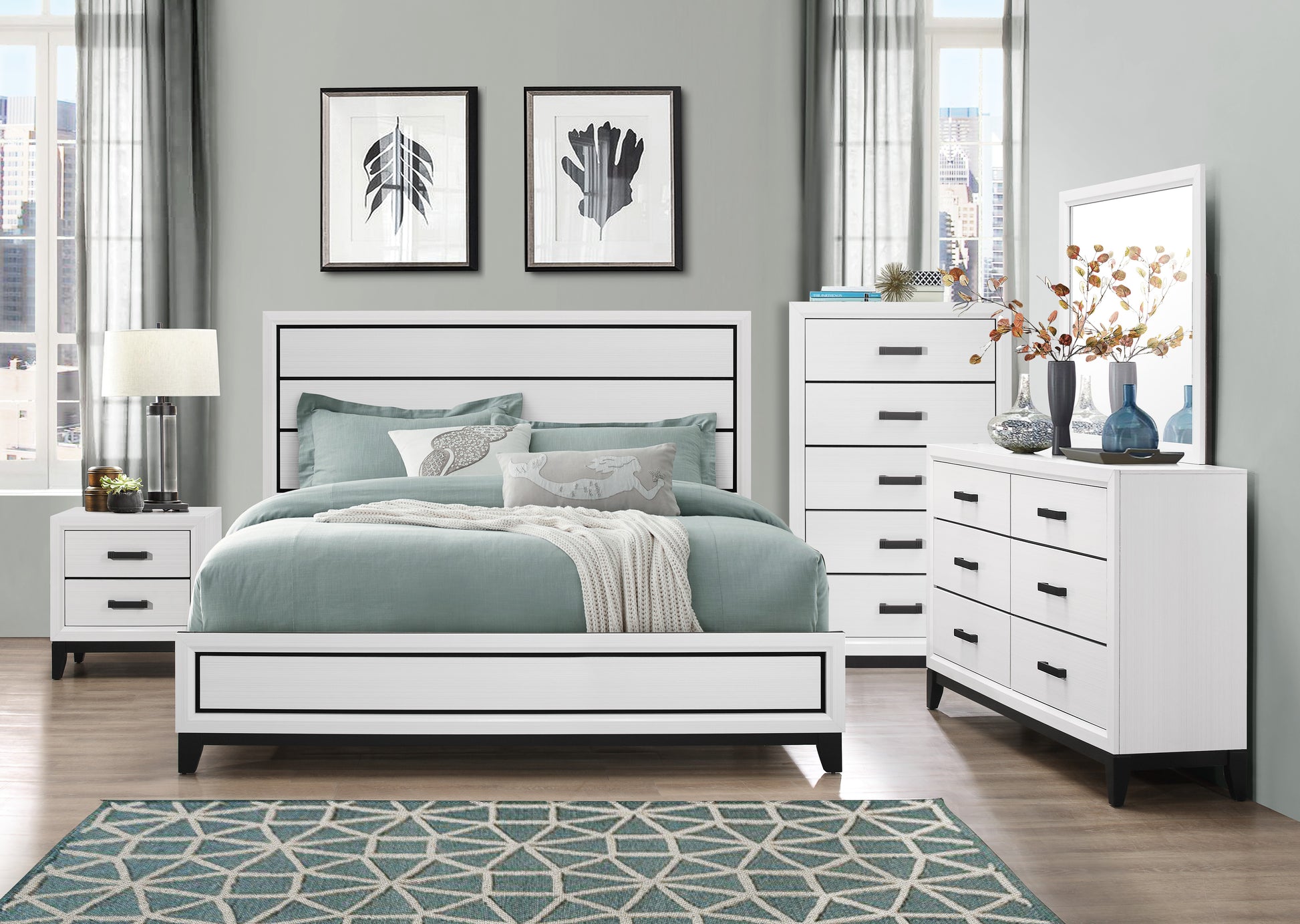 Kate White Bedroom Collection