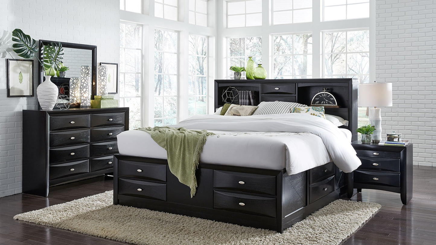 Linda Black Bedroom Collection