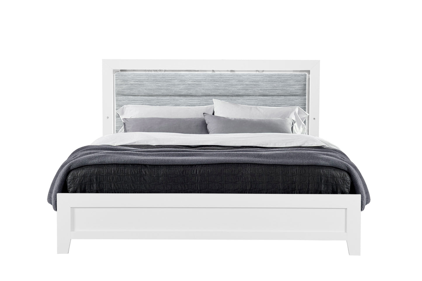 Luccia White LED Bedroom Collection