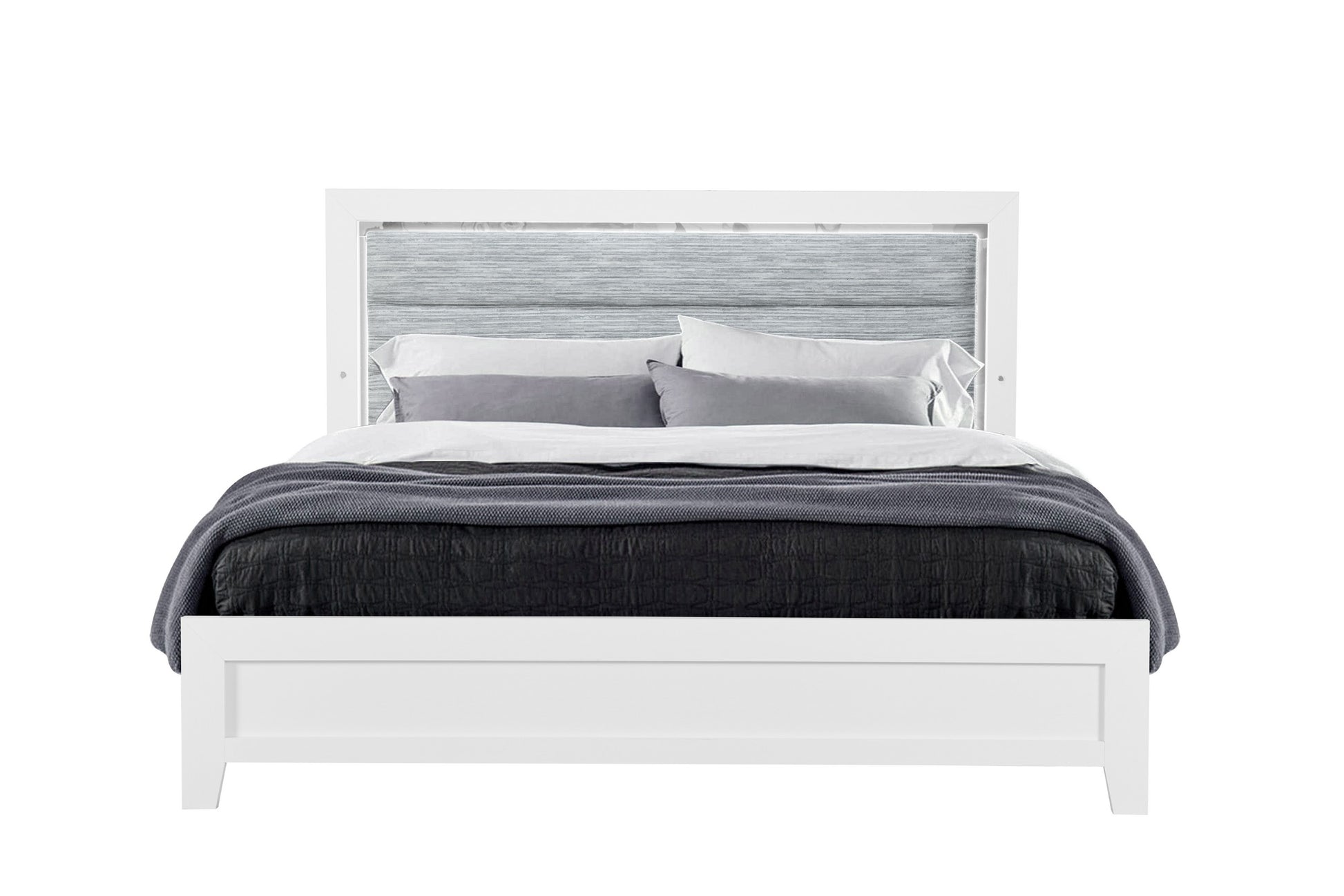 Luccia White LED Bedroom Collection