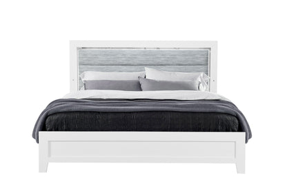 Luccia White LED Bedroom Collection